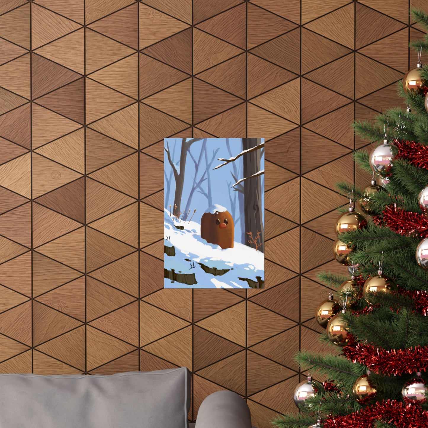 Mole Critter in Snow Poster