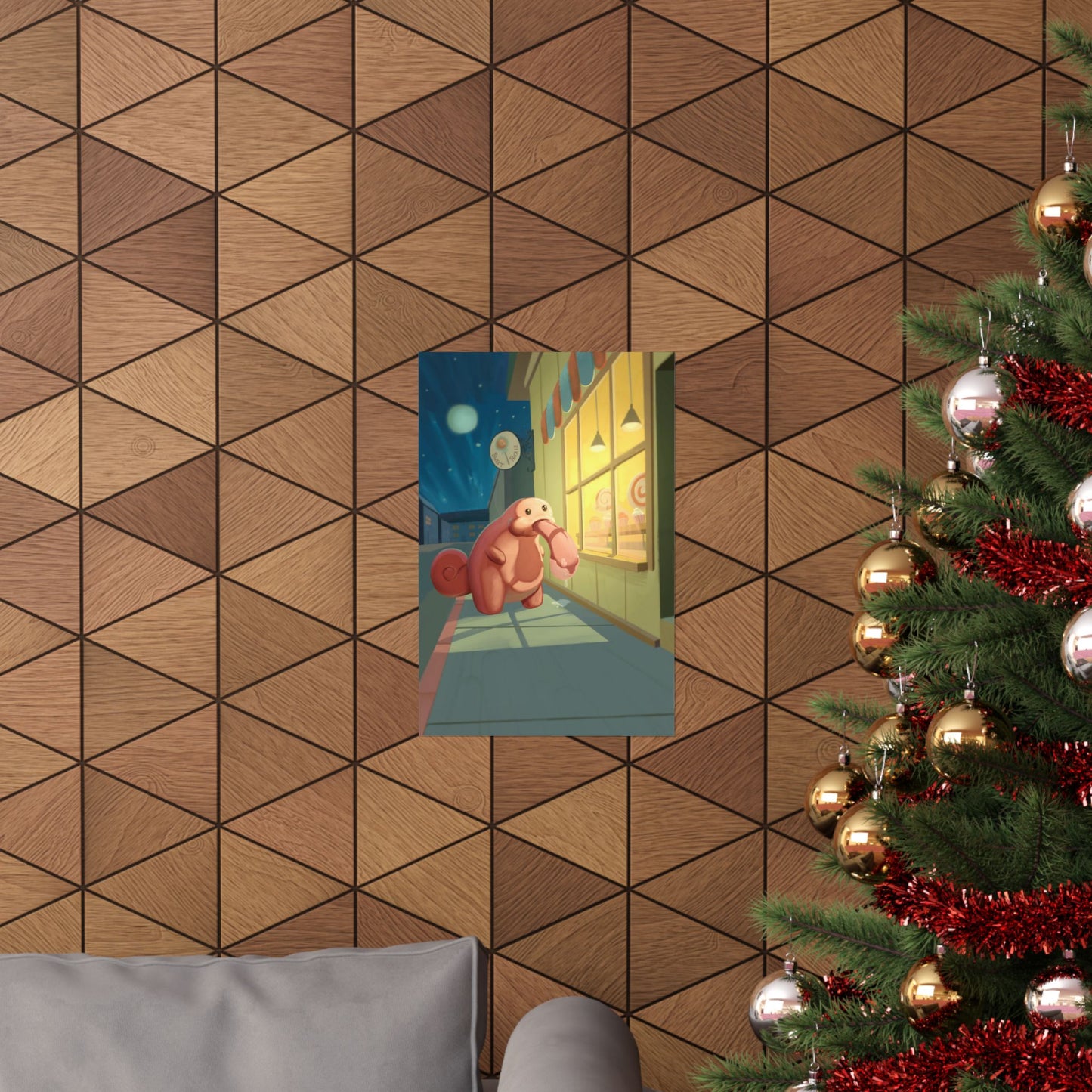 Cute Nighttime Bakery Poster