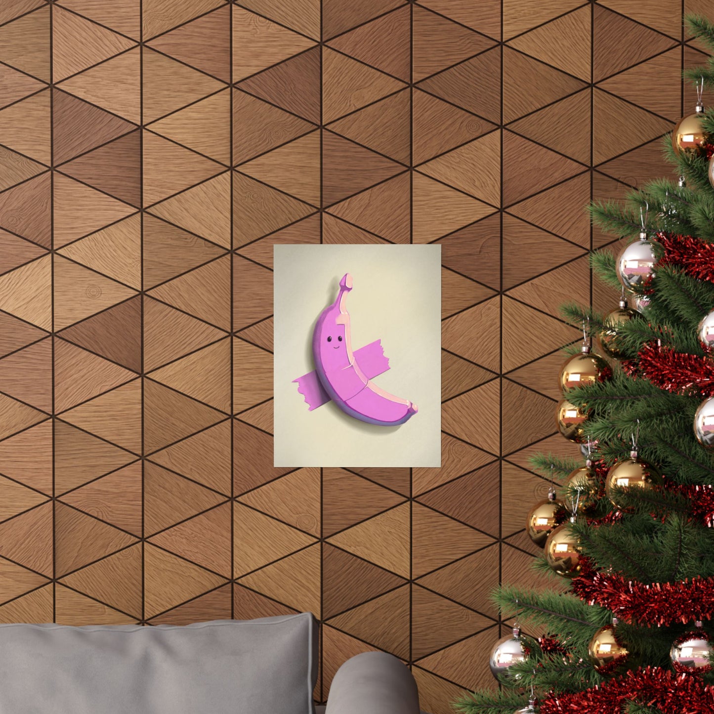 Cute Pink Banana Poster
