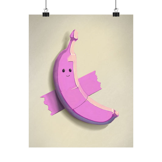 Cute Pink Banana Poster