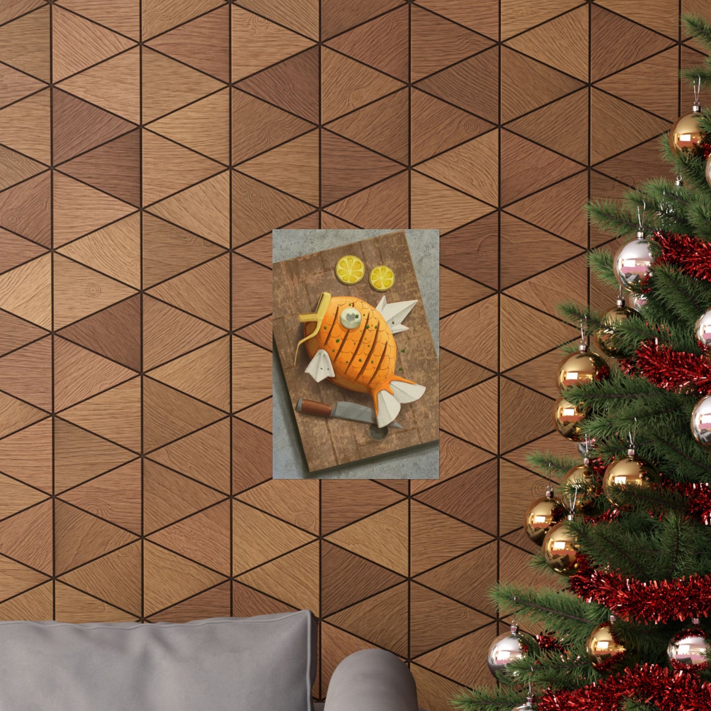 Sashimi Pineapple Fish Kitchen Poster