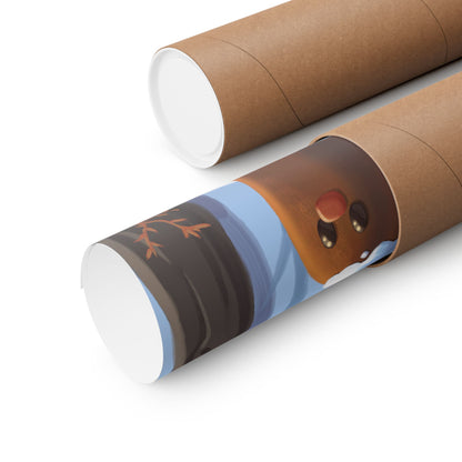 Mole Critter in Snow Poster