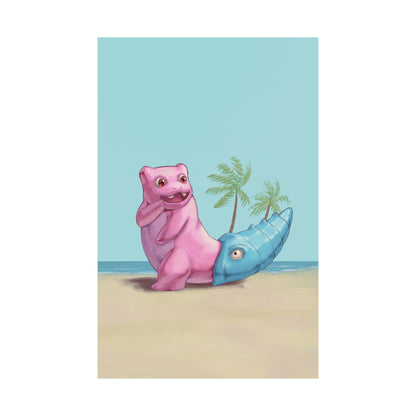 Cute Pink and Blue Poster