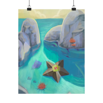 Coastal Starfish Beach Poster