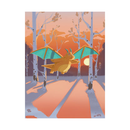 Sunset Forest Scene Poster