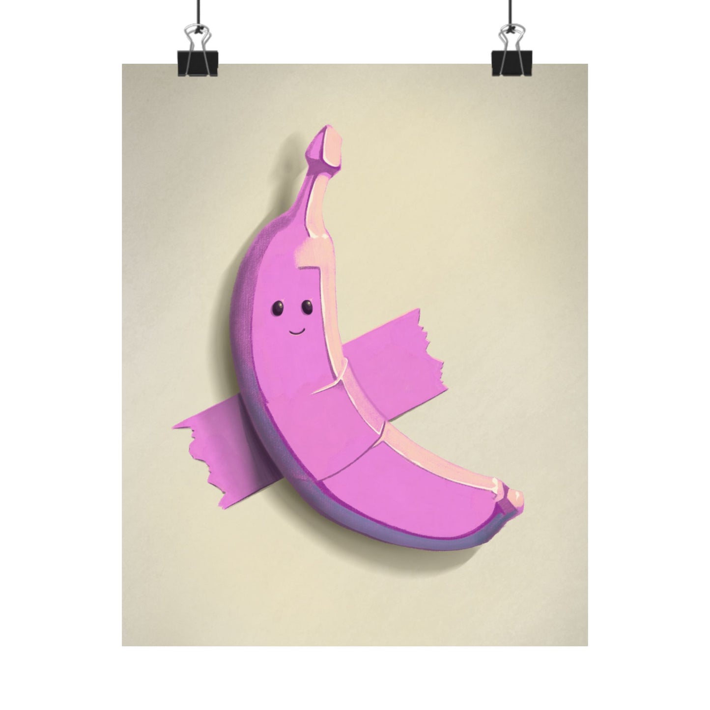Cute Pink Banana Poster