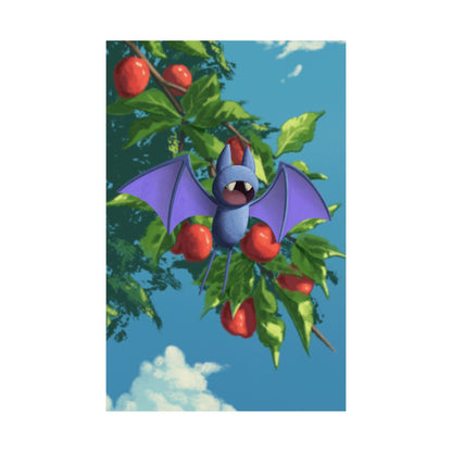 Bat Cherry Tree Matte Poster