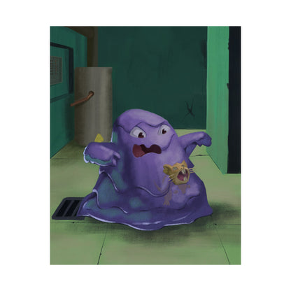 PopKnuckle: From Memory Series — Purple Slime Monster Art Print