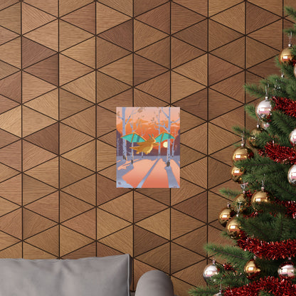 Sunset Forest Scene Poster