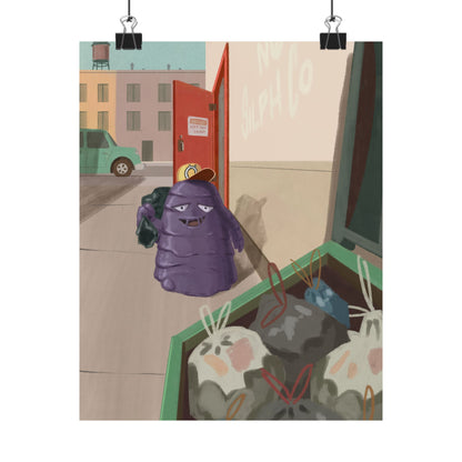Urban Grape Monster Matte Poster