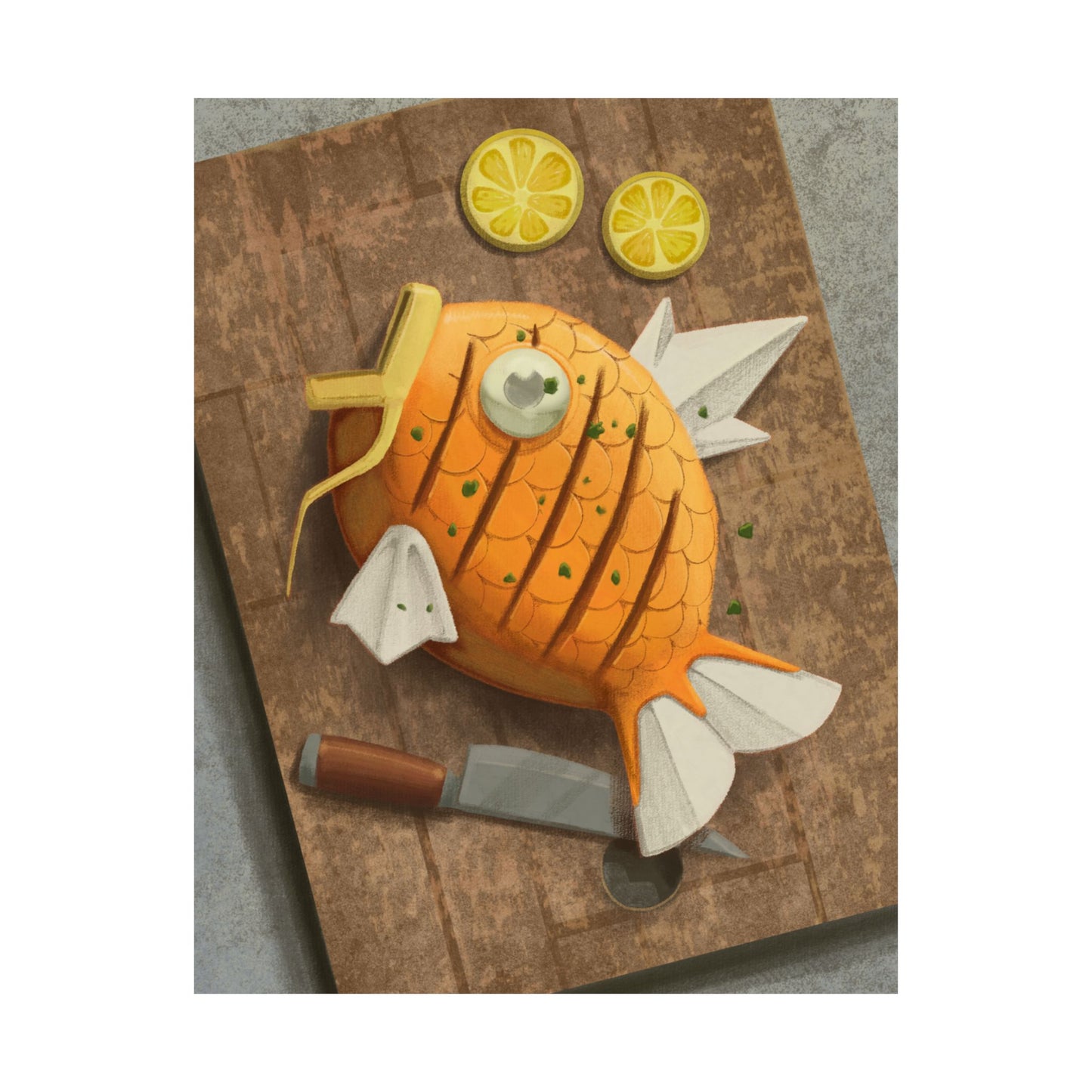 Sashimi Pineapple Fish Kitchen Poster