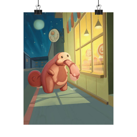 Cute Nighttime Bakery Poster