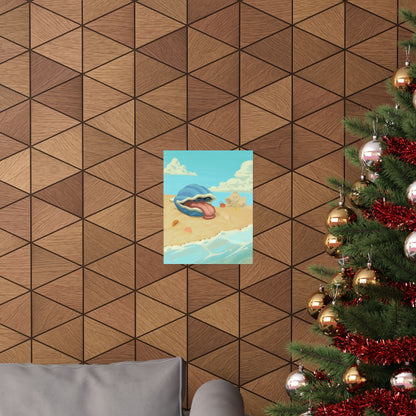 Beach Shell Monster Poster