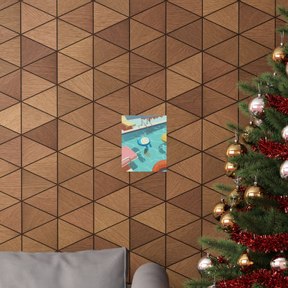 Pool Float Blue Frog Poster