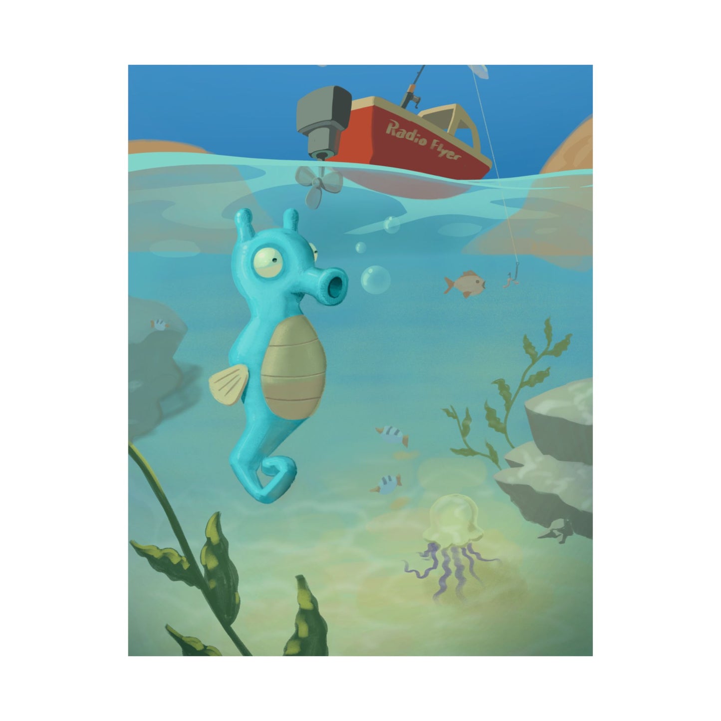 Seahorse Ocean Poster