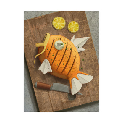 Sashimi Pineapple Fish Kitchen Poster