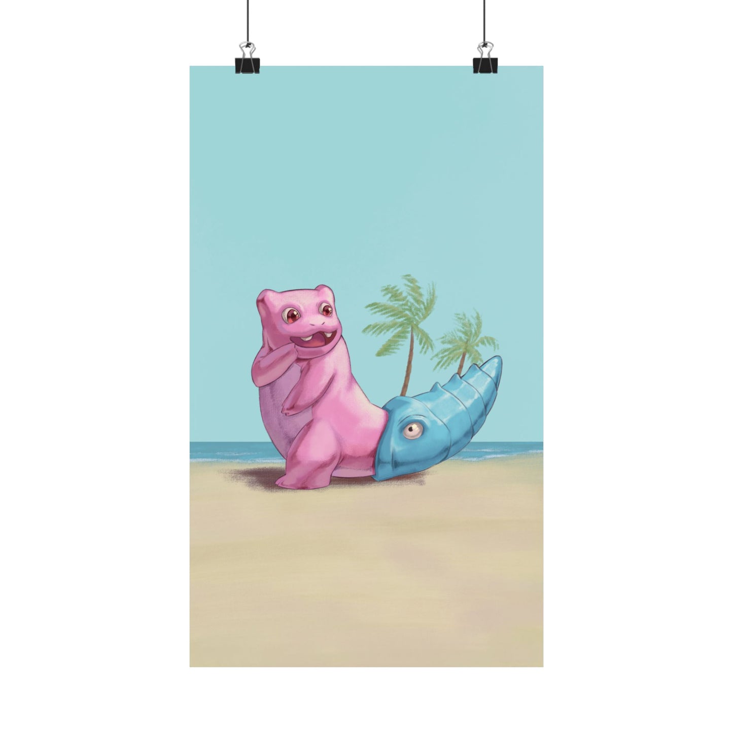 Cute Pink and Blue Poster