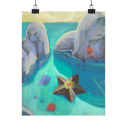 Coastal Starfish Beach Poster