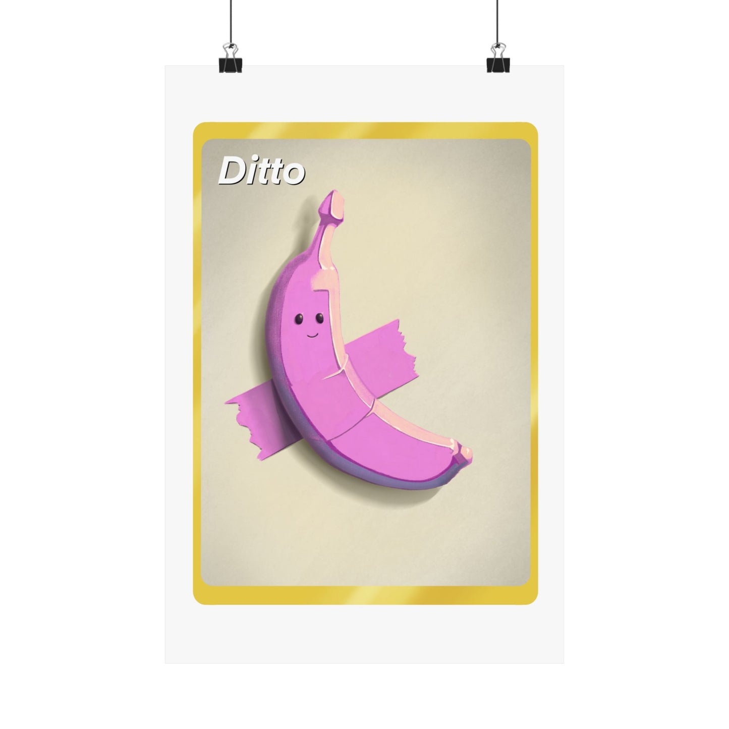 Pink Banana on a Wall Poster