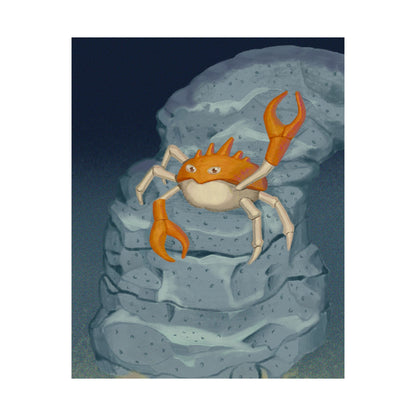 Crab on Rock Poster