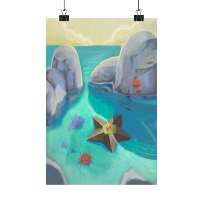 Coastal Starfish Beach Poster