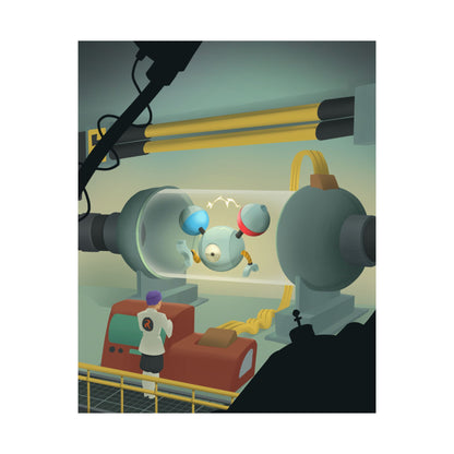 Retro Futuristic Robot Lab Poster