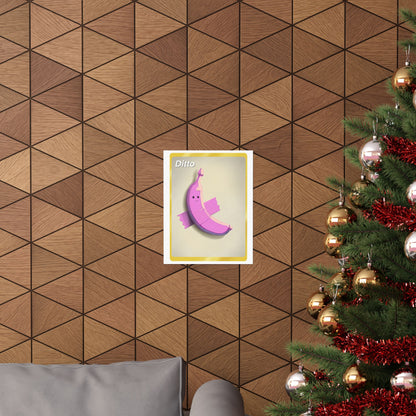 Pink Banana on a Wall Poster