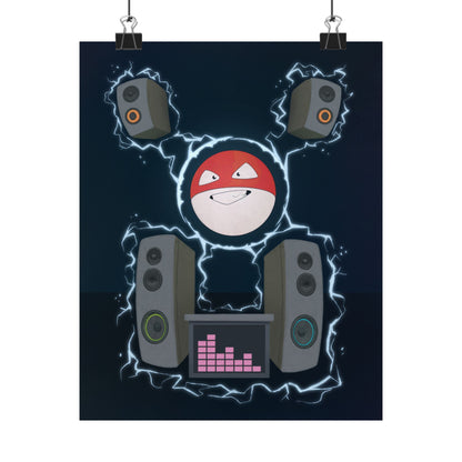 PopKnuckle: From Memory Series - Orb DJ Poster — Matte Vertical Music Room Art