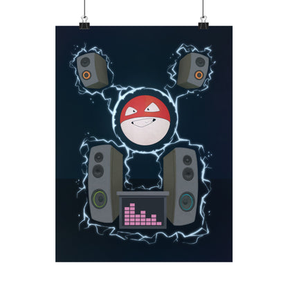 PopKnuckle: From Memory Series - Orb DJ Poster — Matte Vertical Music Room Art