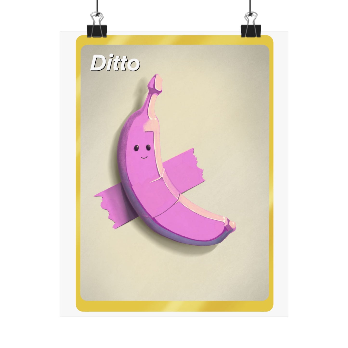 Pink Banana on a Wall Poster