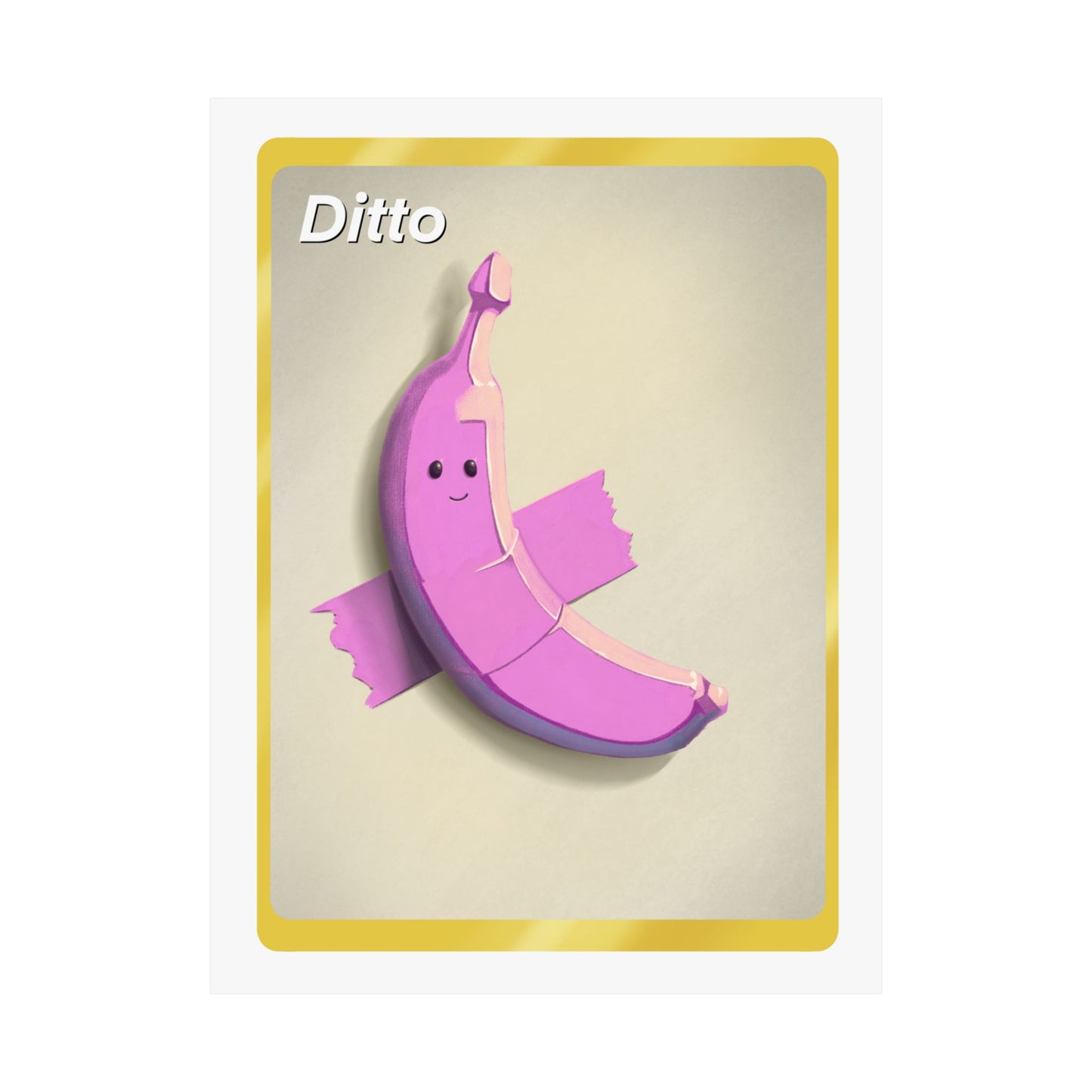 Pink Banana on a Wall Poster