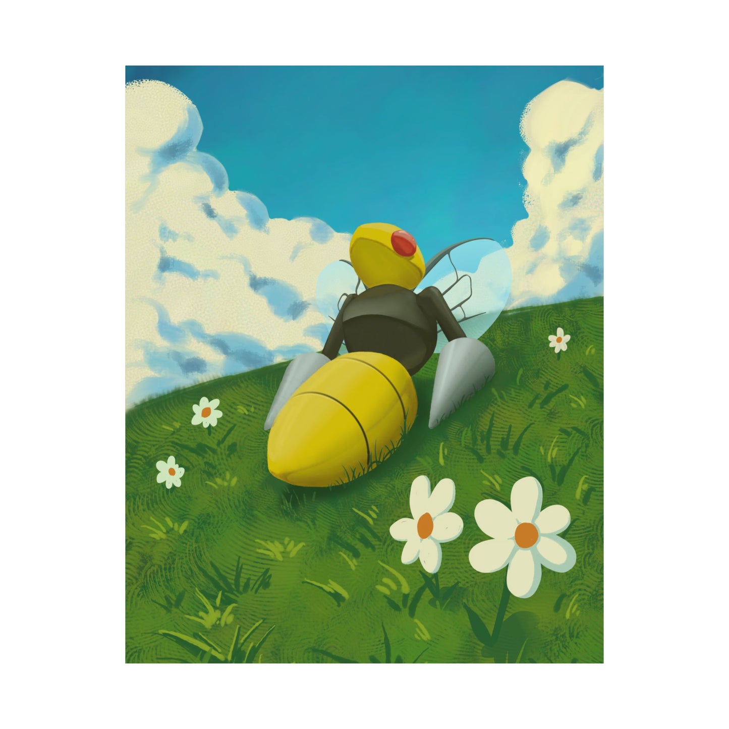 Lounging Bee Poster