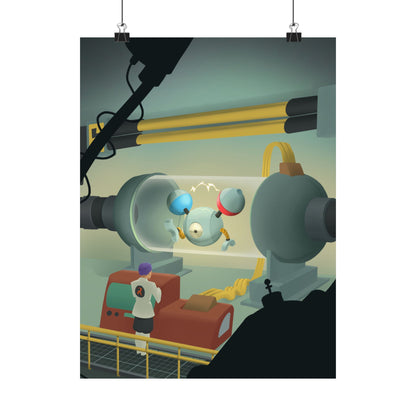 Retro Futuristic Robot Lab Poster