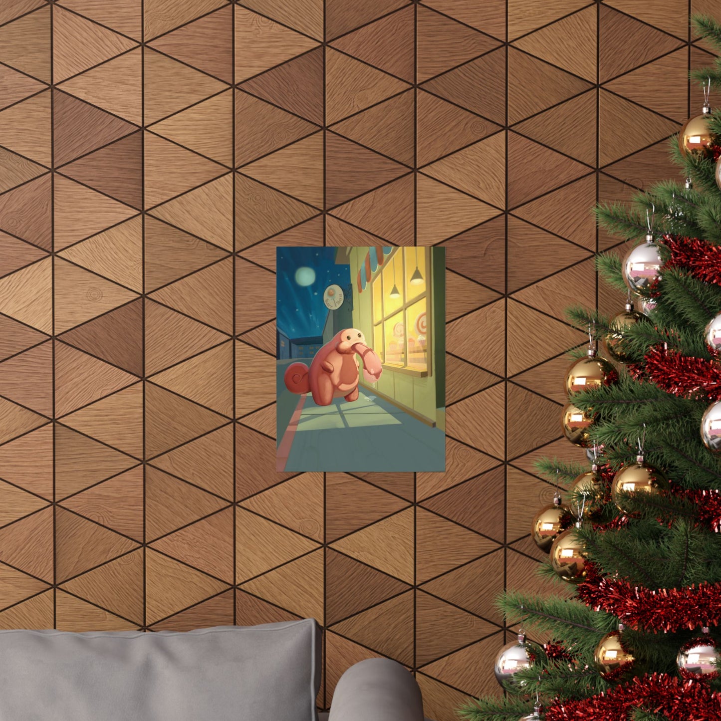 Cute Nighttime Bakery Poster