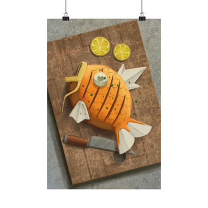 Sashimi Pineapple Fish Kitchen Poster