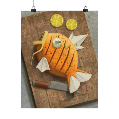 Sashimi Pineapple Fish Kitchen Poster