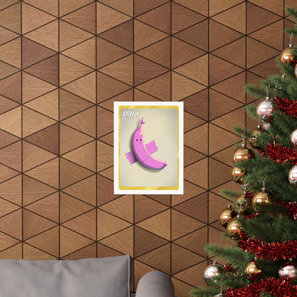 Pink Banana on a Wall Poster