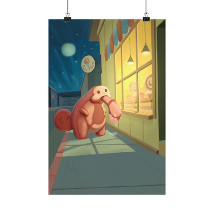 Cute Nighttime Bakery Poster