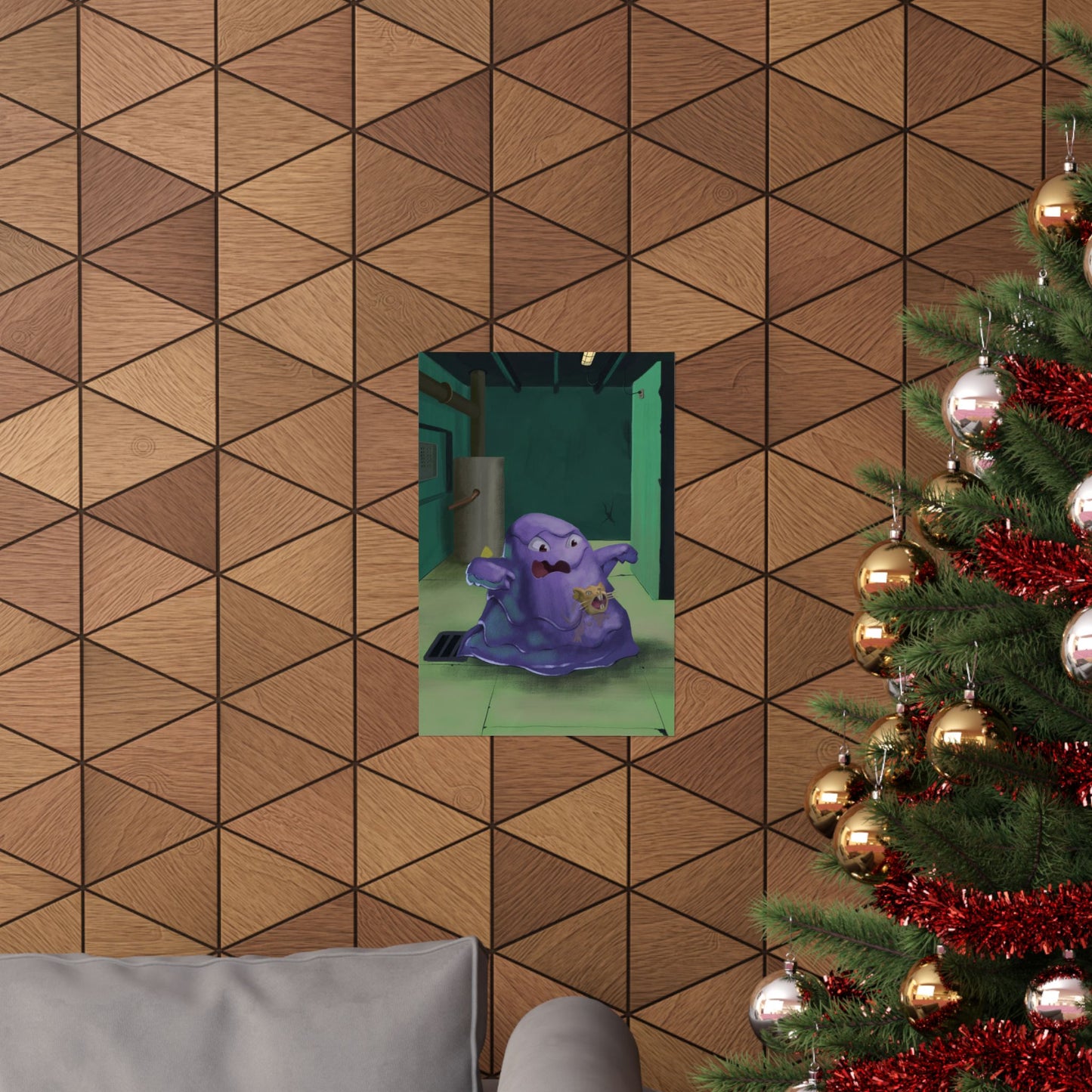 PopKnuckle: From Memory Series — Purple Slime Monster Art Print