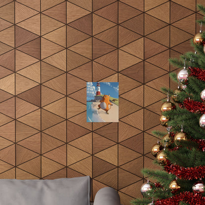 Lighthouse Beach Cute Creature Poster