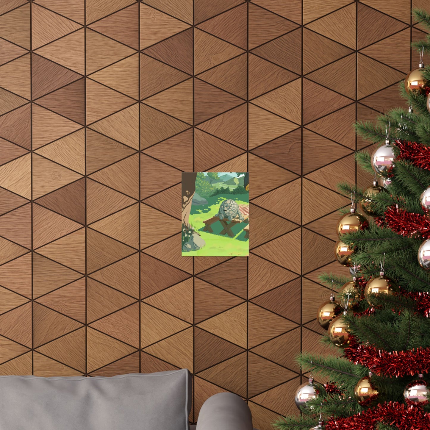 Whimsical Garden Stone Golem Poster