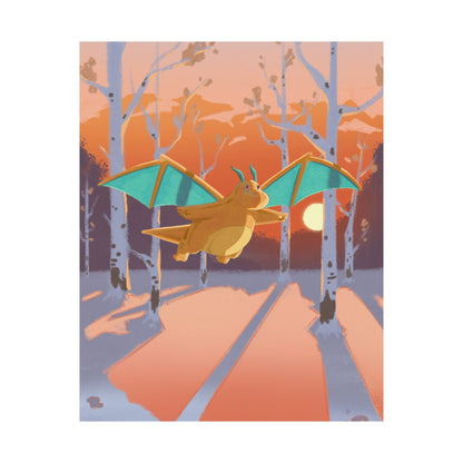 Sunset Forest Scene Poster