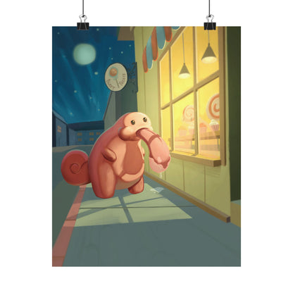 Cute Nighttime Bakery Poster