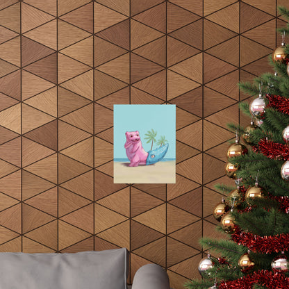 Cute Pink and Blue Poster