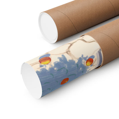 Sleepy Yellow Creature Ocean Bench Poster