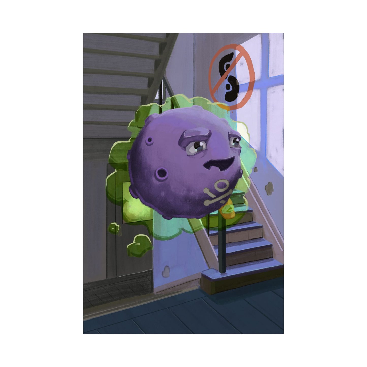 Purple Space Blob Poster