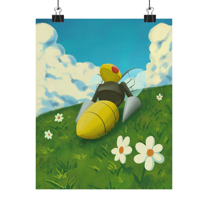 Lounging Bee Poster