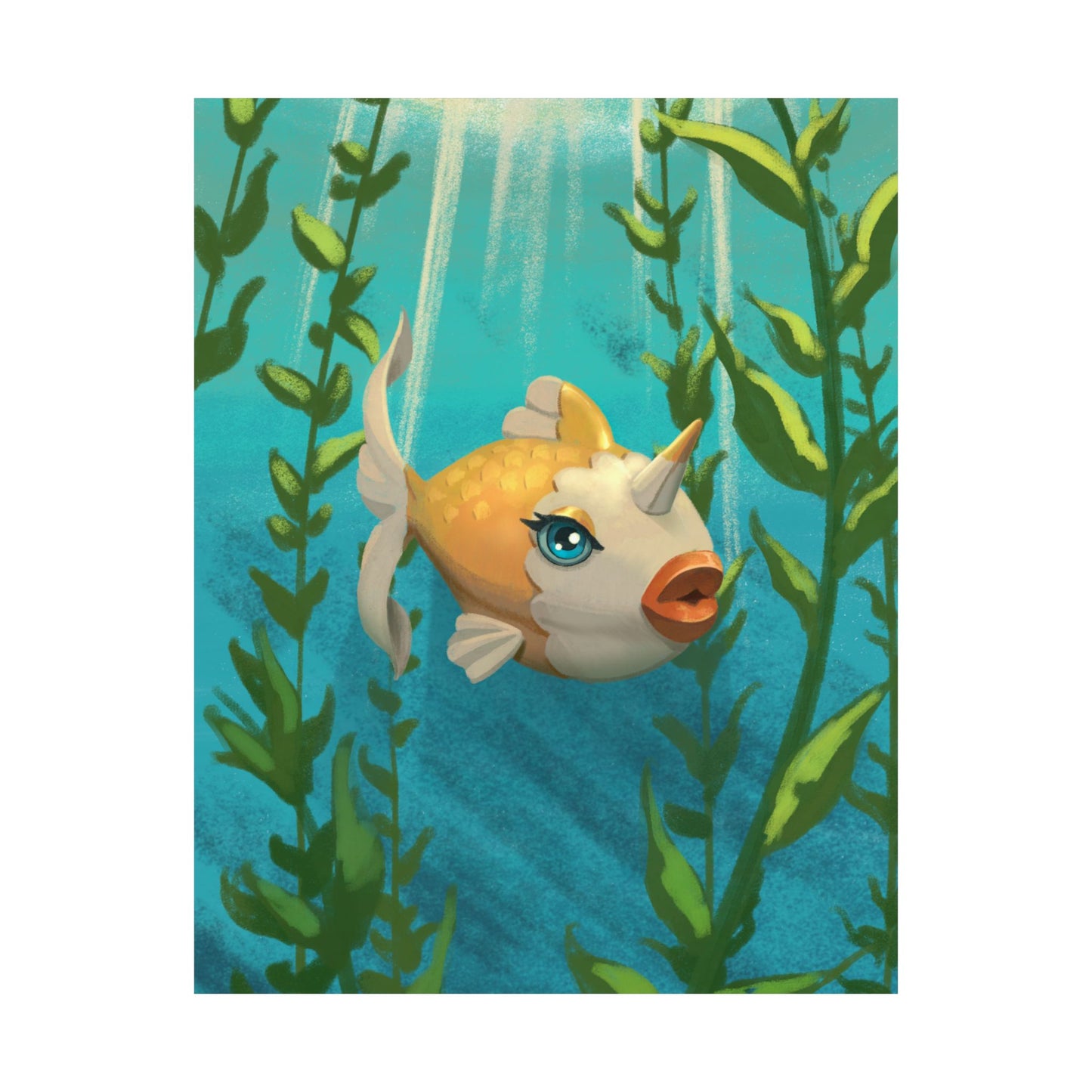 Cute Narwhal Fish Poster