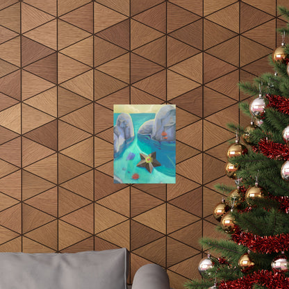 Coastal Starfish Beach Poster
