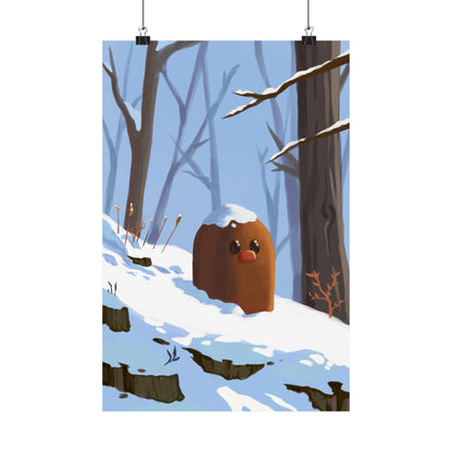 Mole Critter in Snow Poster